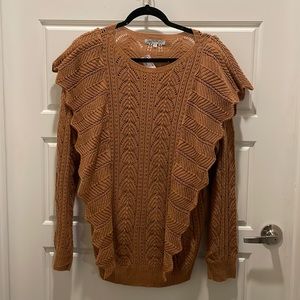 NWT Miss Sparkling Tan Crew Neck Sweater, Sz. XL